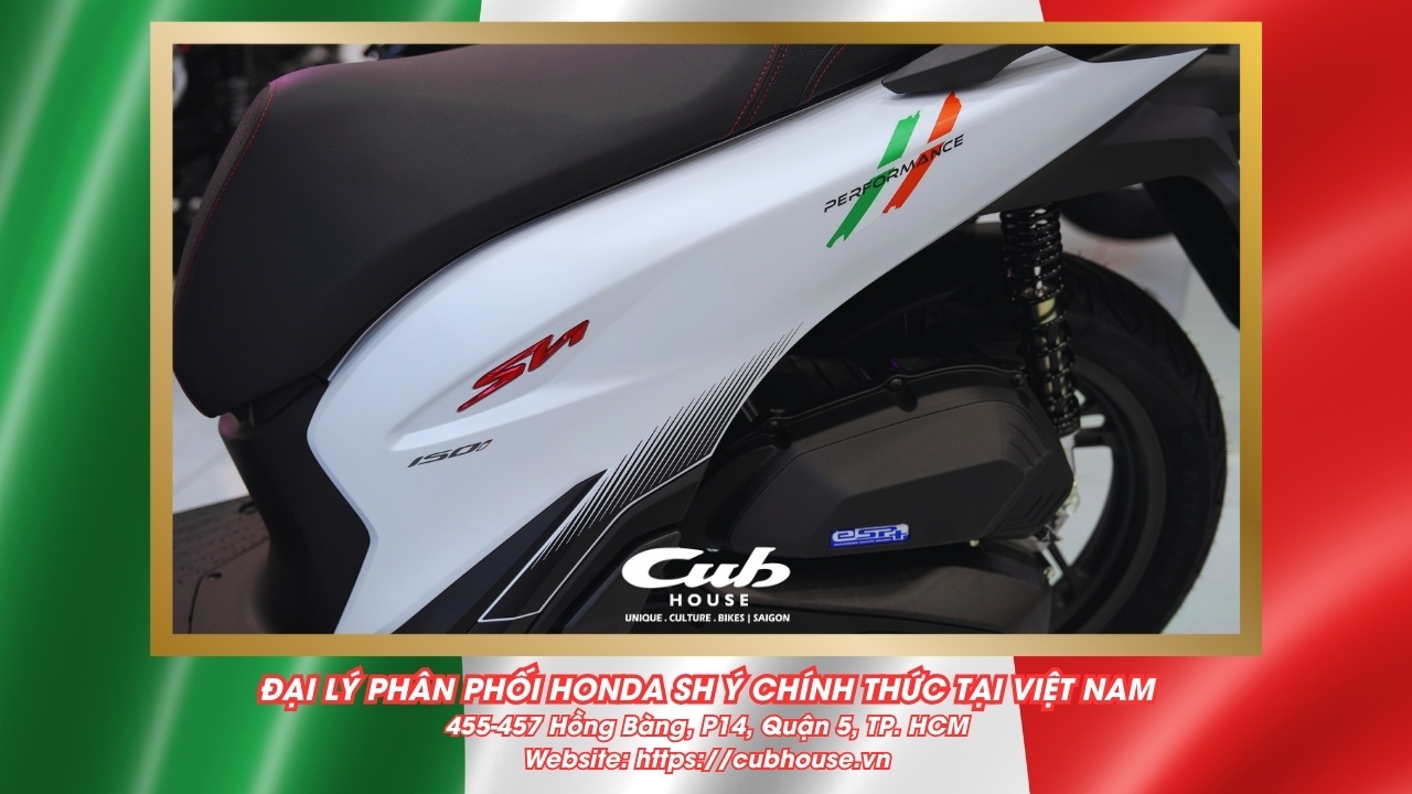 Chi tiết Honda SH Ý 150i Sport chính hãng màu trắng mới về đến Việt Nam