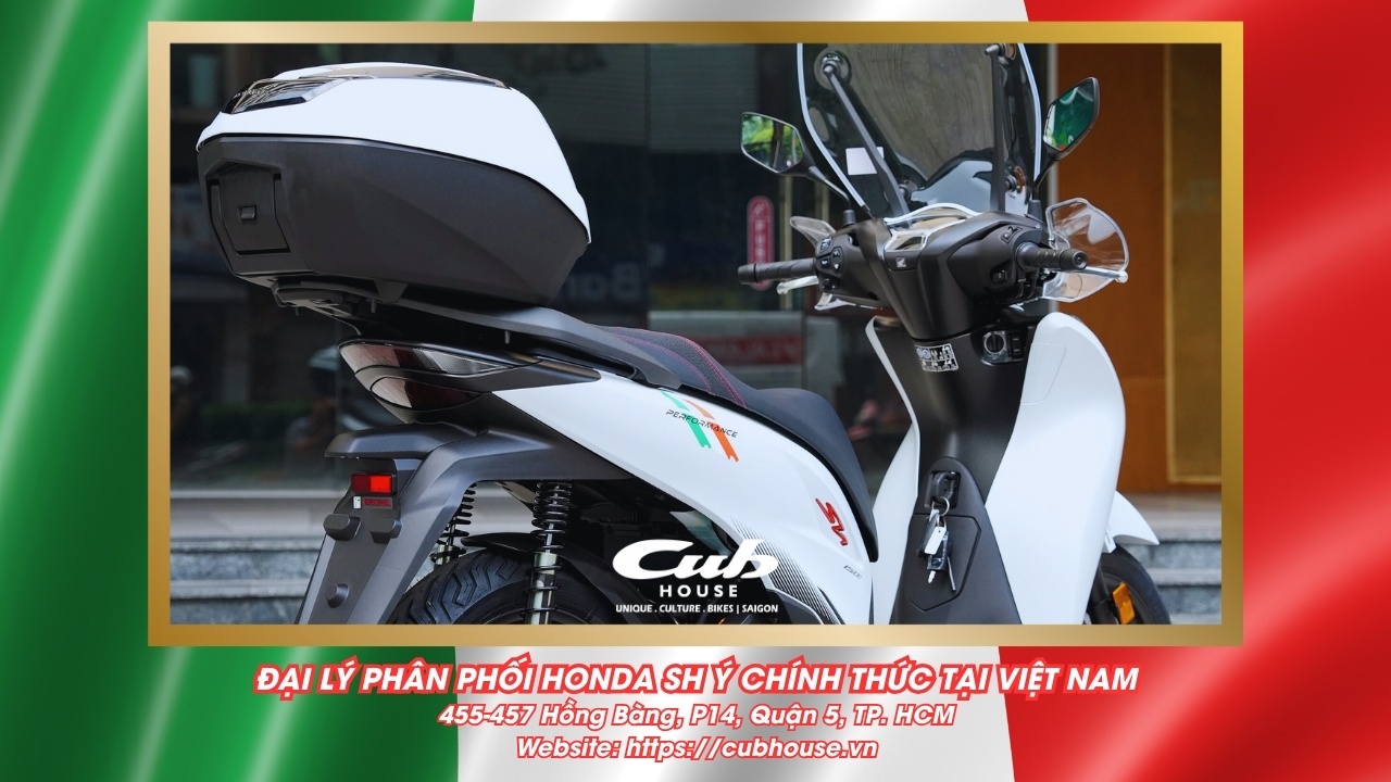 Chi tiết Honda SH Ý 150i Sport chính hãng màu trắng mới về đến Việt Nam