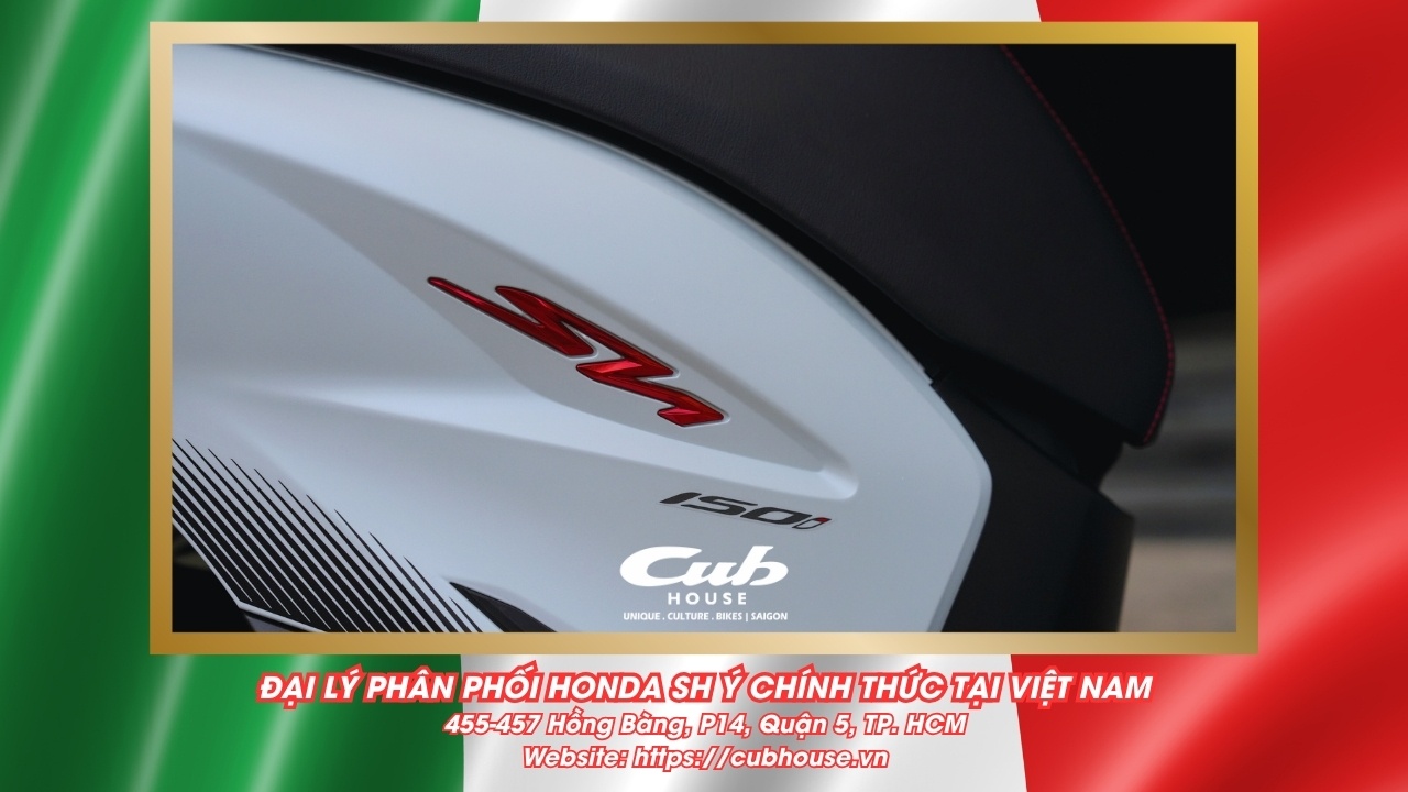 Chi tiết Honda SH Ý 150i Sport chính hãng màu trắng mới về đến Việt Nam