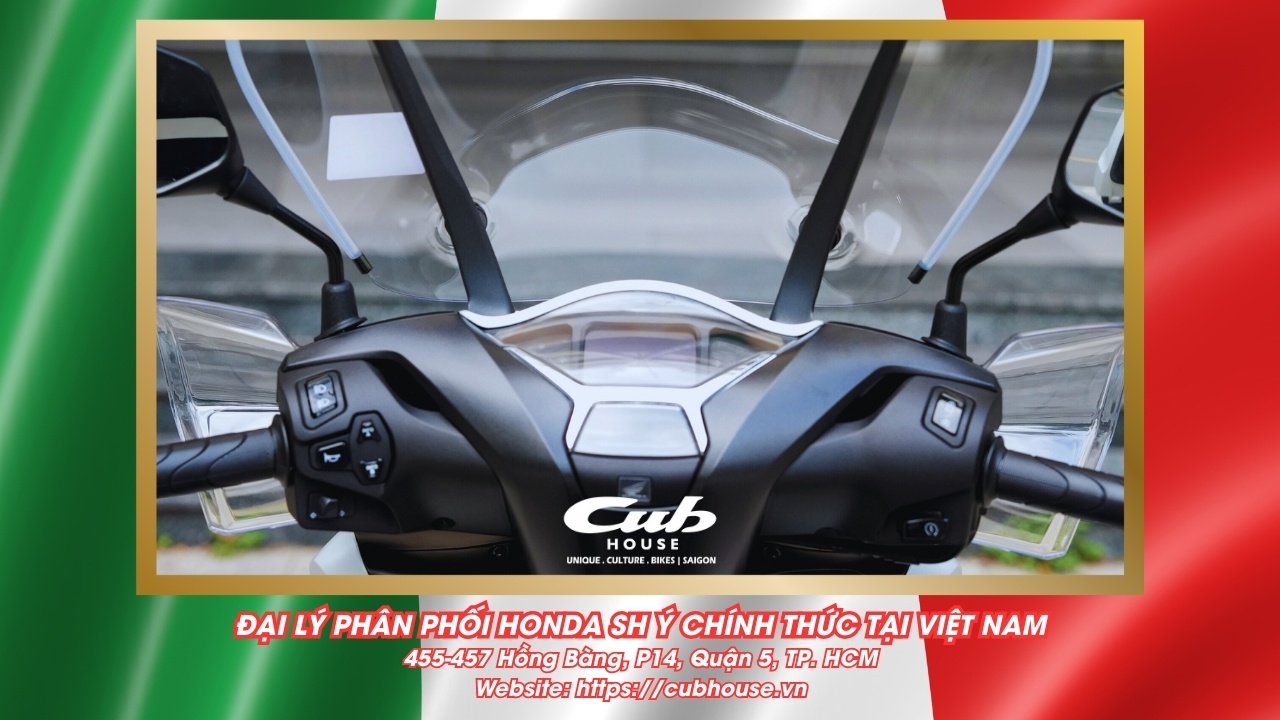 Chi tiết Honda SH Ý 150i Sport chính hãng màu trắng mới về đến Việt Nam