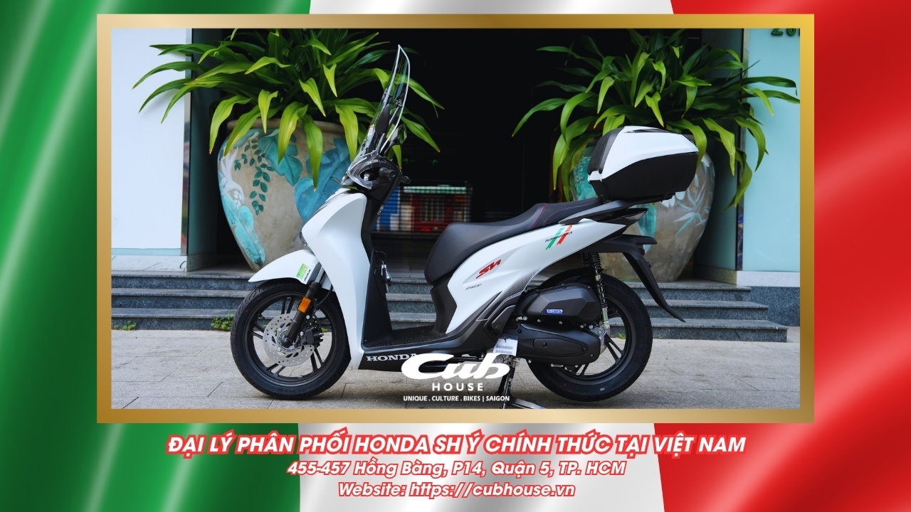 Chi tiết Honda SH Ý 150i Sport chính hãng màu trắng mới về đến Việt Nam