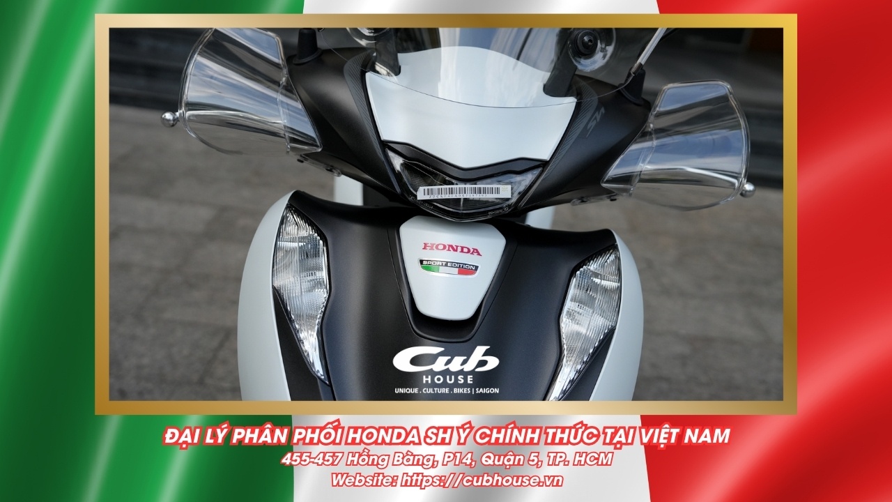 Chi tiết Honda SH Ý 150i Sport chính hãng màu trắng mới về đến Việt Nam