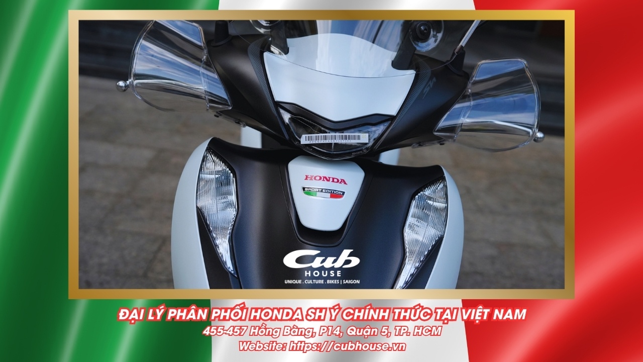 Chi tiết Honda SH Ý 150i Sport chính hãng màu trắng mới về đến Việt Nam