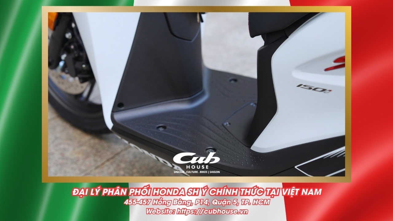 Chi tiết Honda SH Ý 150i Sport chính hãng màu trắng mới về đến Việt Nam