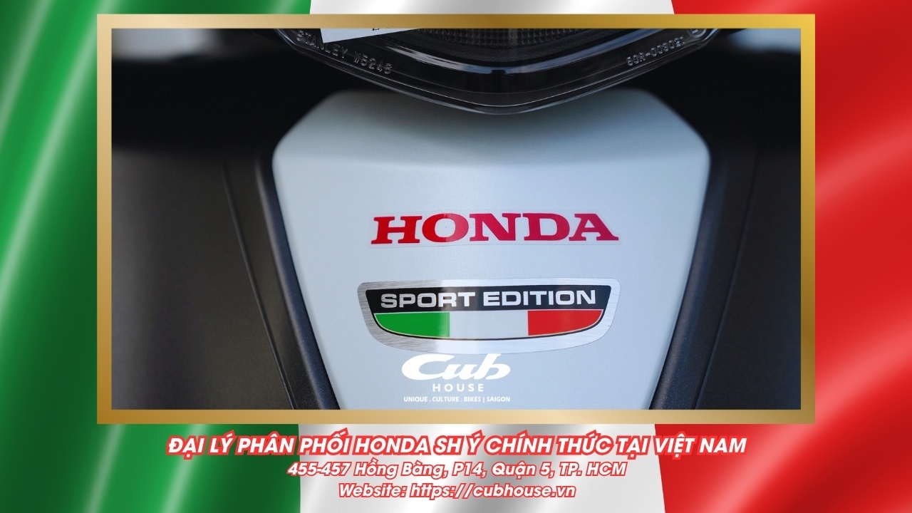 Chi tiết Honda SH Ý 150i Sport chính hãng màu trắng mới về đến Việt Nam