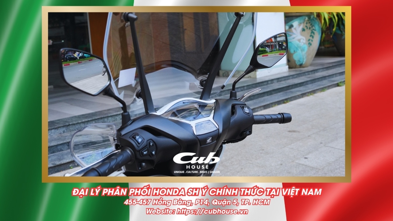 Chi tiết Honda SH Ý 150i Sport chính hãng màu trắng mới về đến Việt Nam