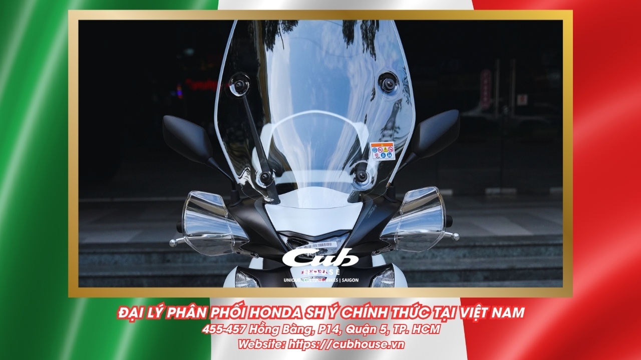 Chi tiết Honda SH Ý 150i Sport chính hãng màu trắng mới về đến Việt Nam