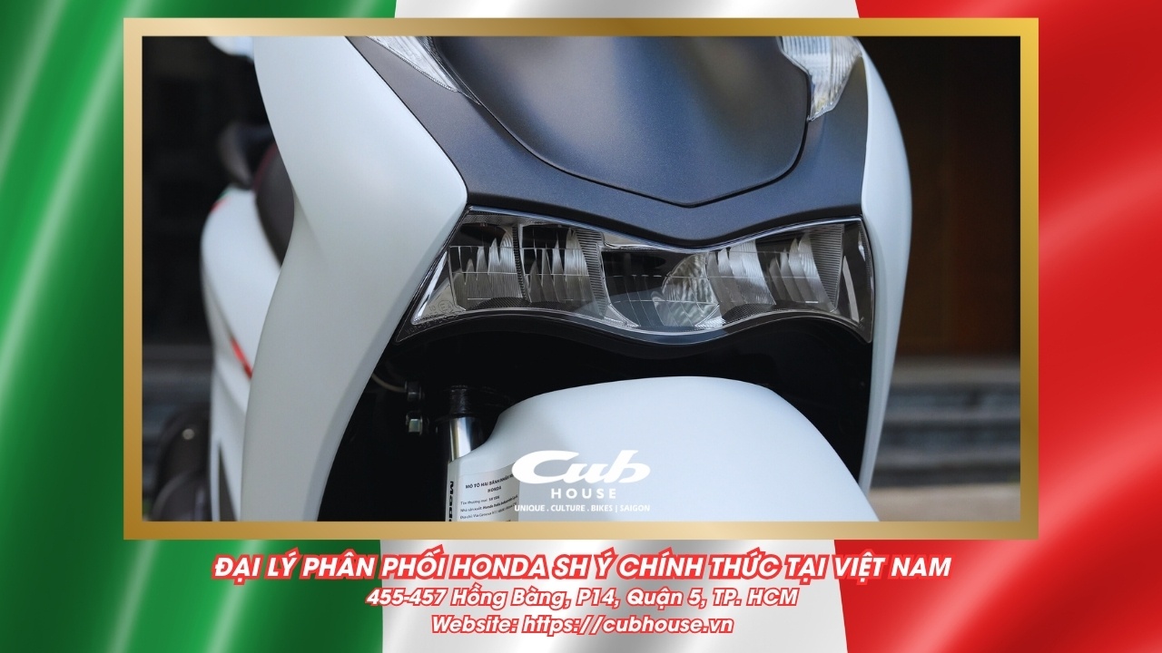 Chi tiết Honda SH Ý 150i Sport chính hãng màu trắng mới về đến Việt Nam