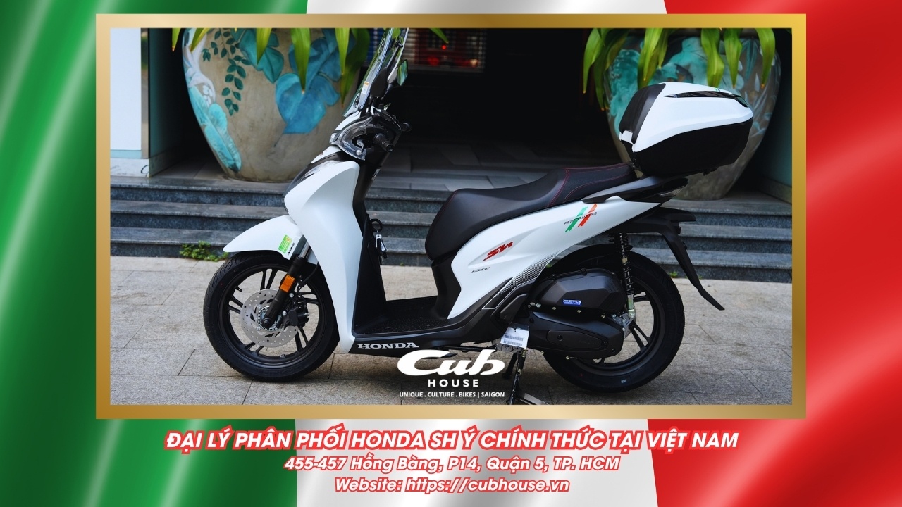 Chi tiết Honda SH Ý 150i Sport chính hãng màu trắng mới về đến Việt Nam
