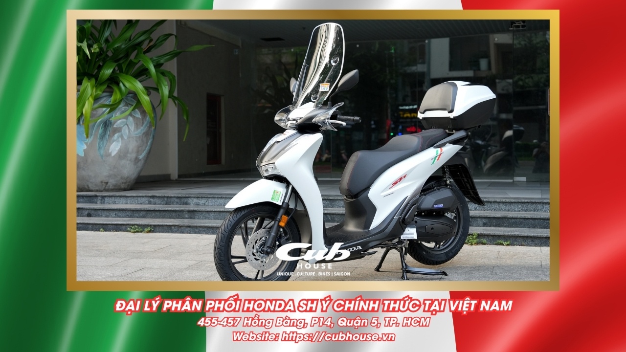 Chi tiết Honda SH Ý 150i Sport chính hãng màu trắng mới về đến Việt Nam