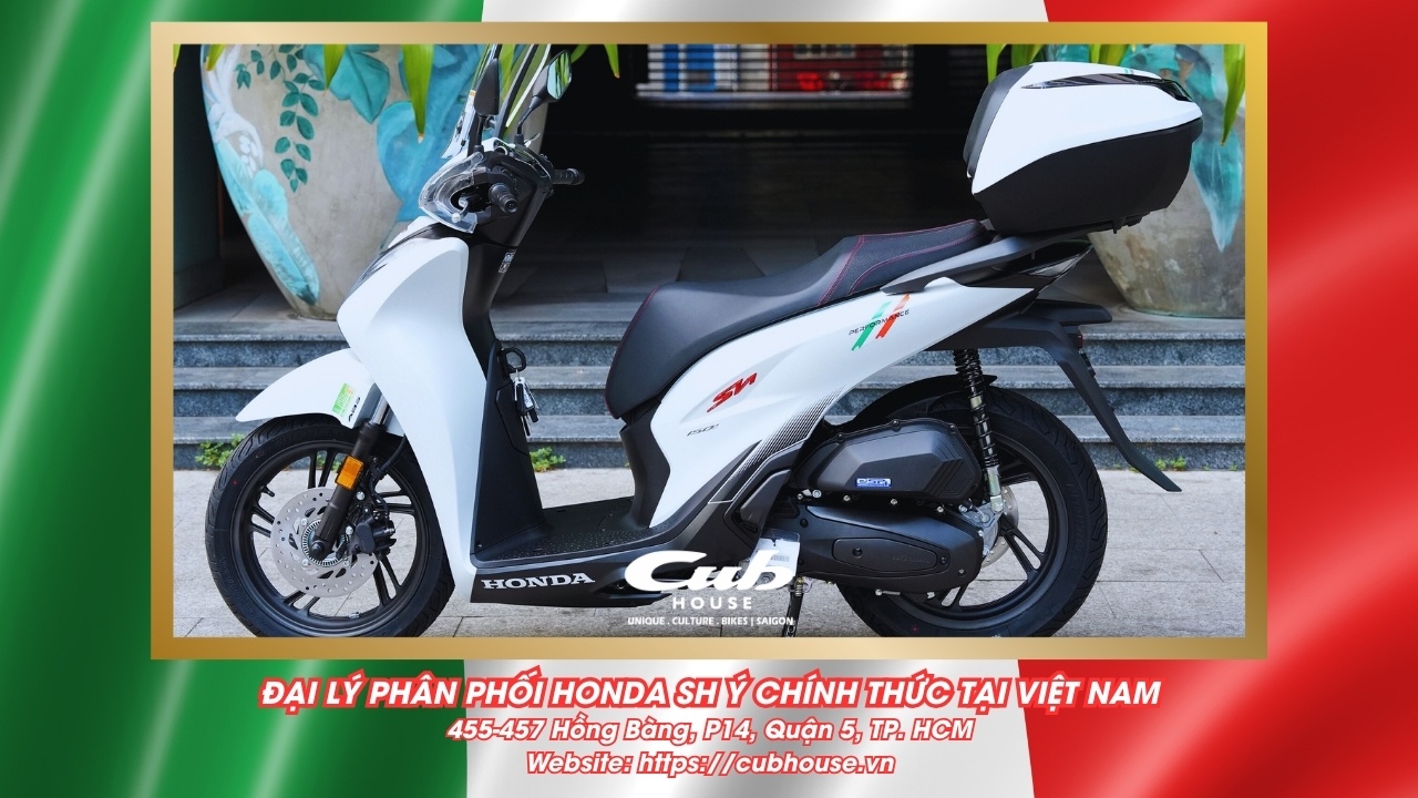 Chi tiết Honda SH Ý 150i Sport chính hãng màu trắng mới về đến Việt Nam