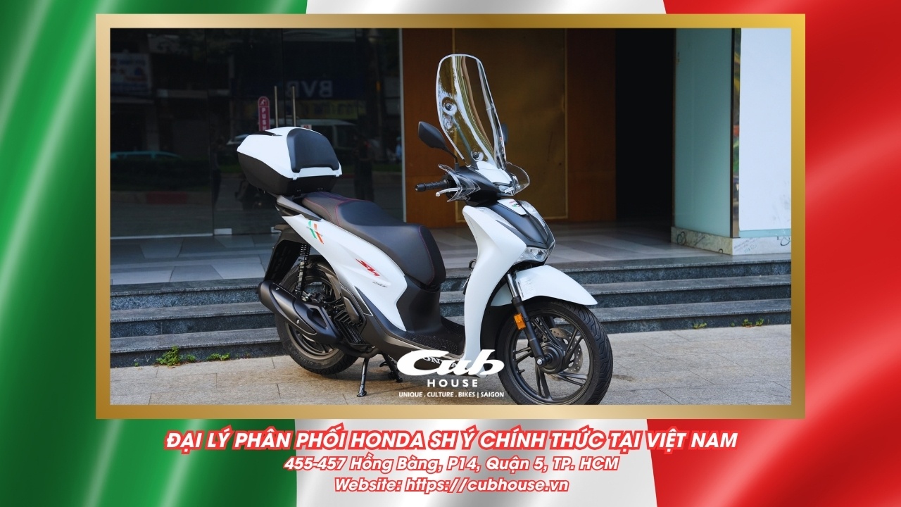 Chi tiết Honda SH Ý 150i Sport chính hãng màu trắng mới về đến Việt Nam
