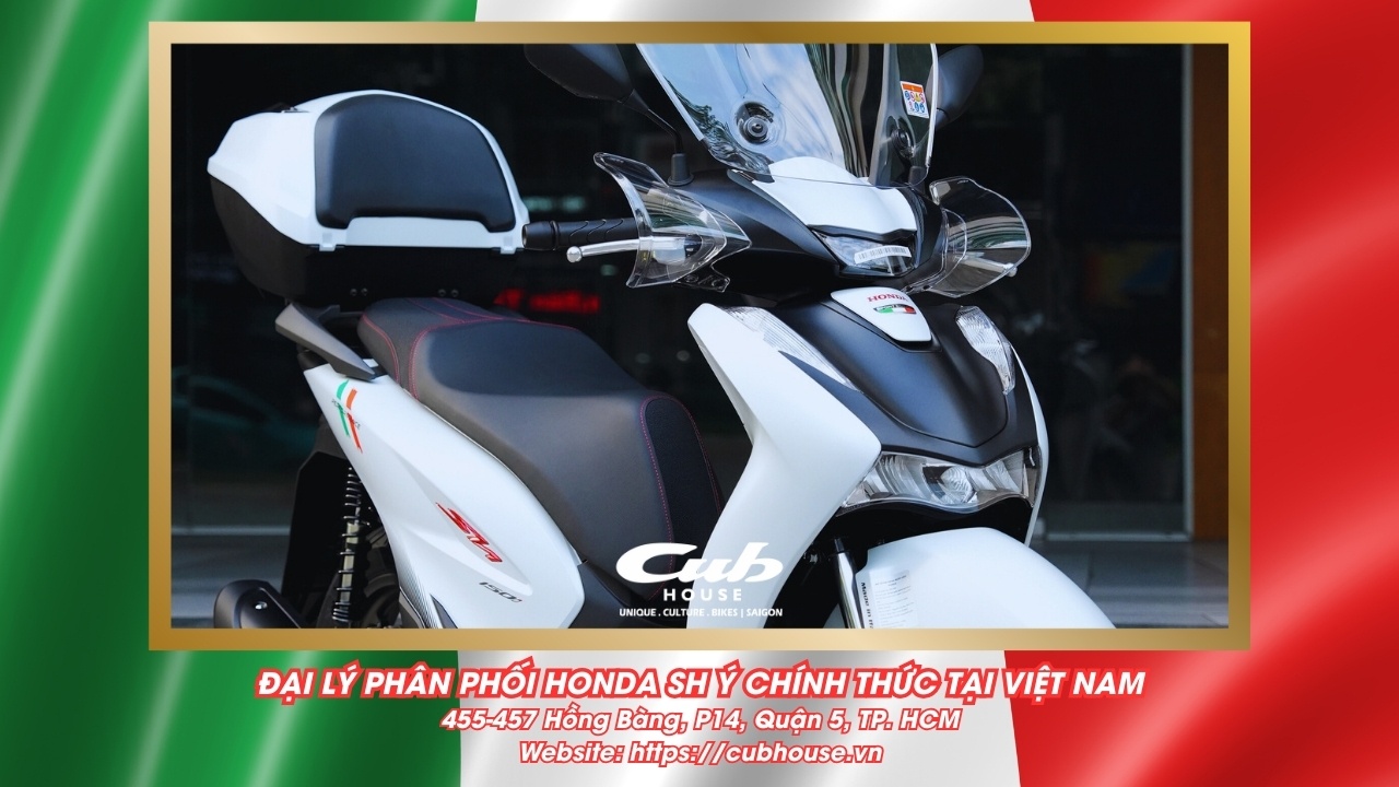 Chi tiết Honda SH Ý 150i Sport chính hãng màu trắng mới về đến Việt Nam