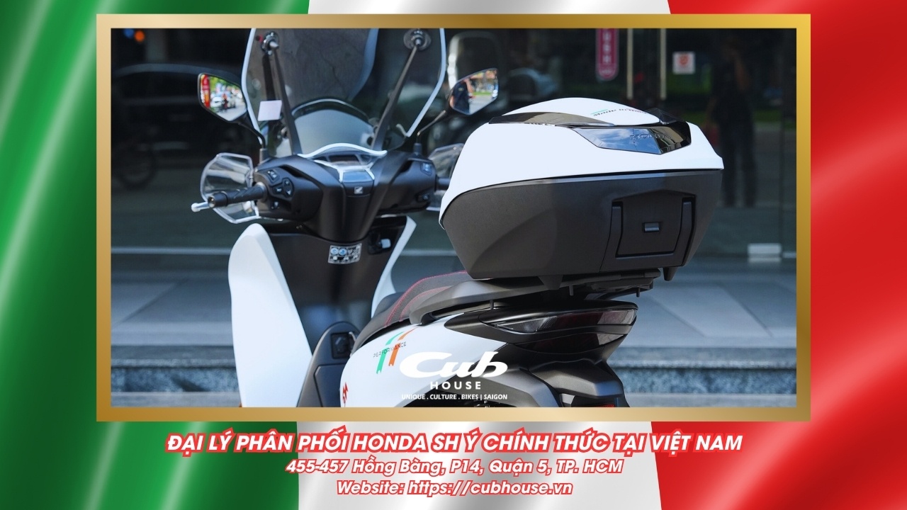 Chi tiết Honda SH Ý 150i Sport chính hãng màu trắng mới về đến Việt Nam