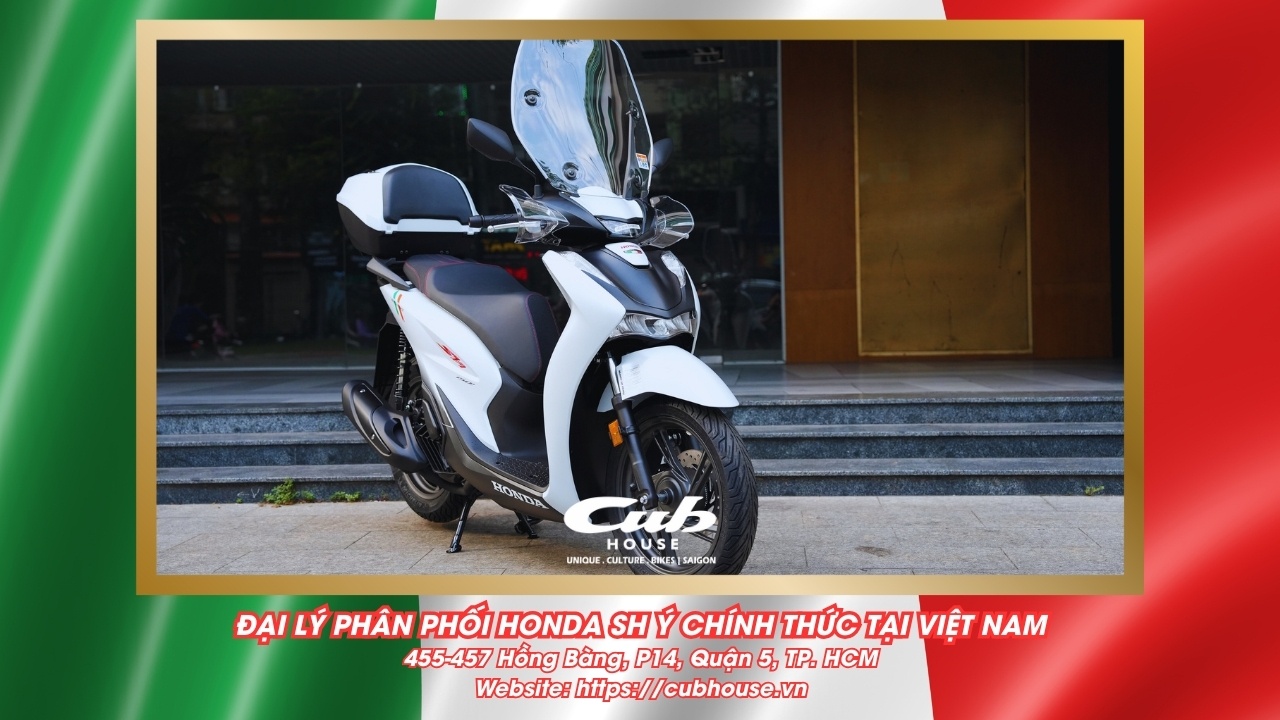 Chi tiết Honda SH Ý 150i Sport chính hãng màu trắng mới về đến Việt Nam