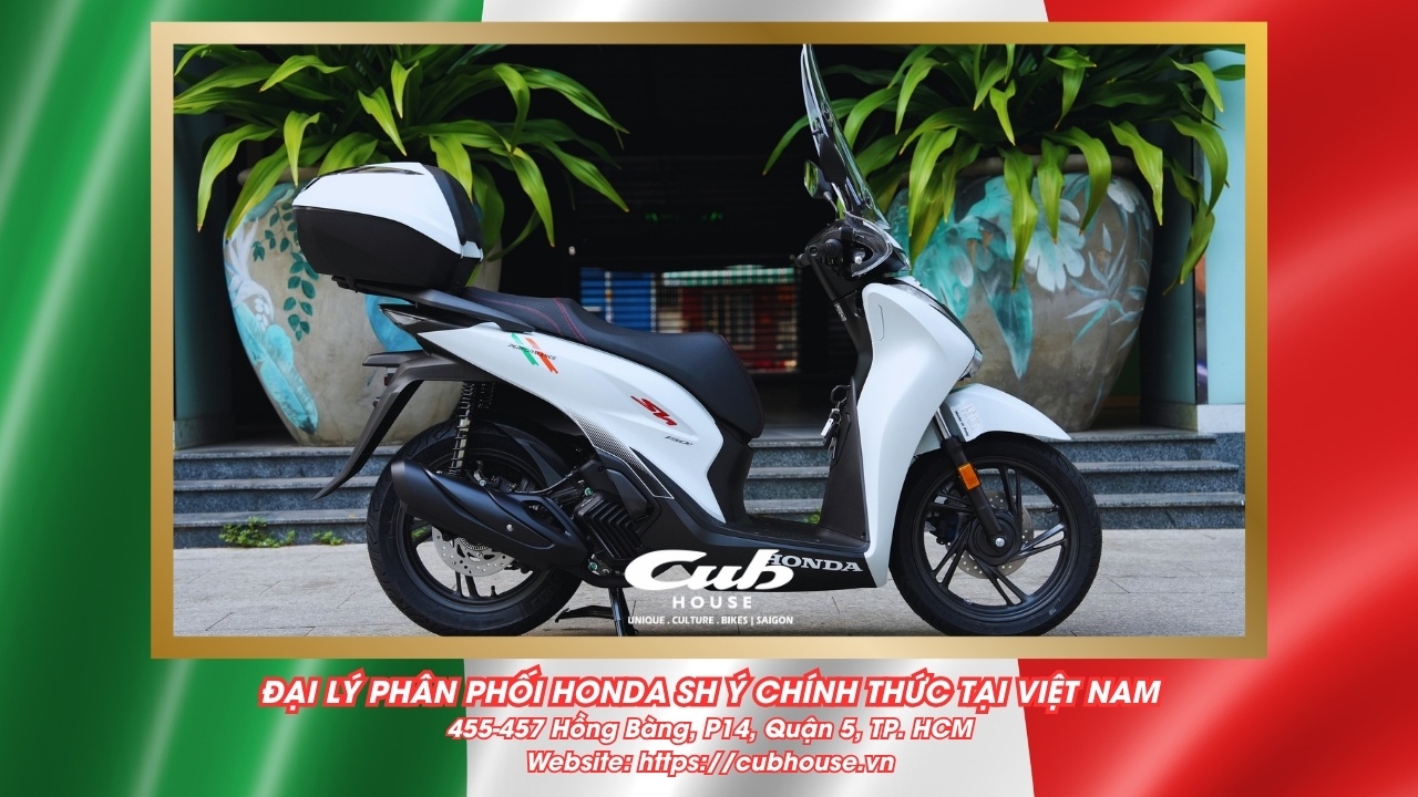 Chi tiết Honda SH Ý 150i Sport chính hãng màu trắng mới về đến Việt Nam