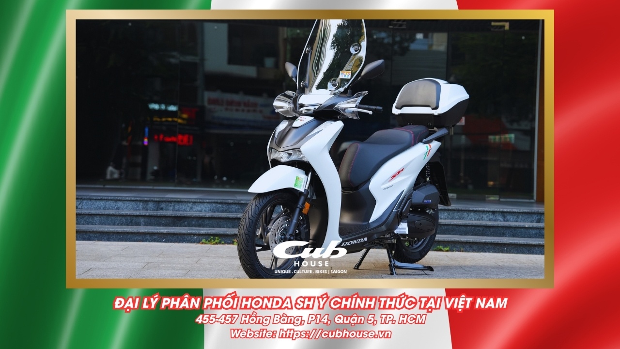 Chi tiết Honda SH Ý 150i Sport chính hãng màu trắng mới về đến Việt Nam