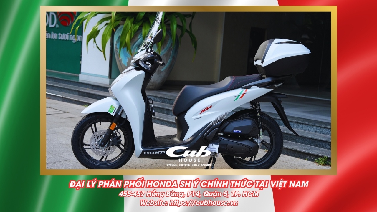 Chi tiết Honda SH Ý 150i Sport chính hãng màu trắng mới về đến Việt Nam
