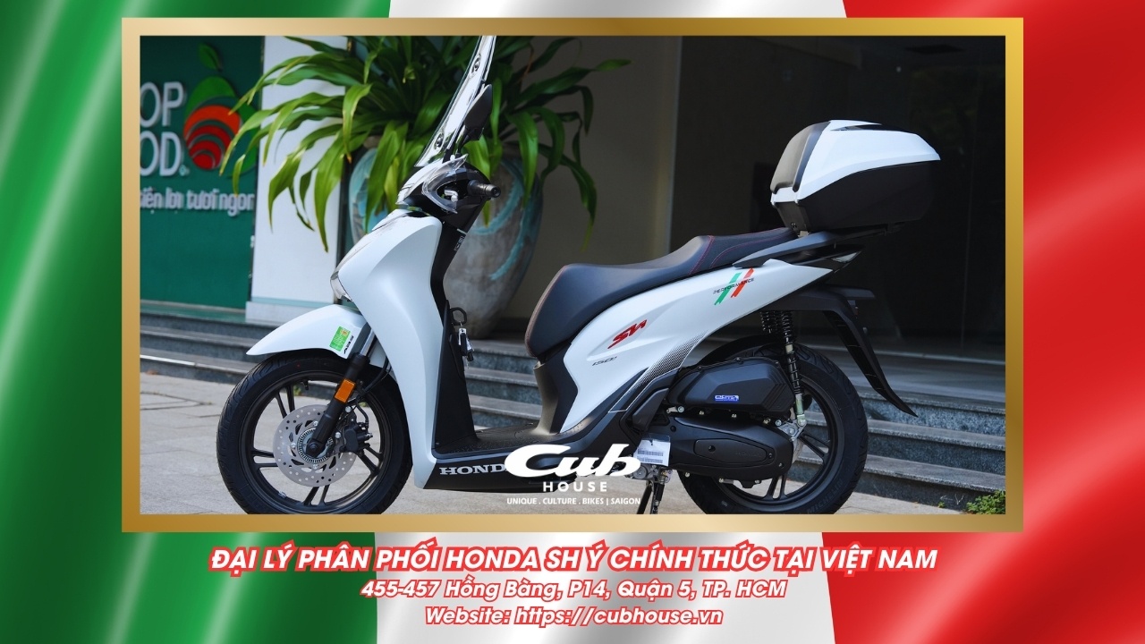 Chi tiết Honda SH Ý 150i Sport chính hãng màu trắng mới về đến Việt Nam