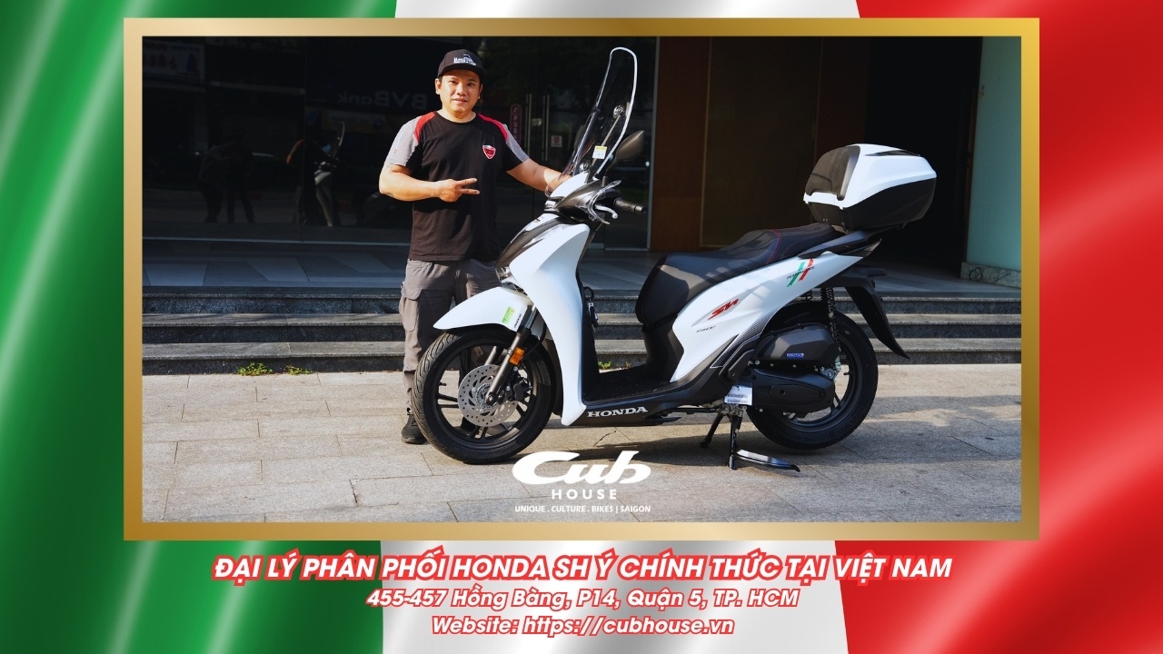 Chi tiết Honda SH Ý 150i Sport chính hãng màu trắng mới về đến Việt Nam