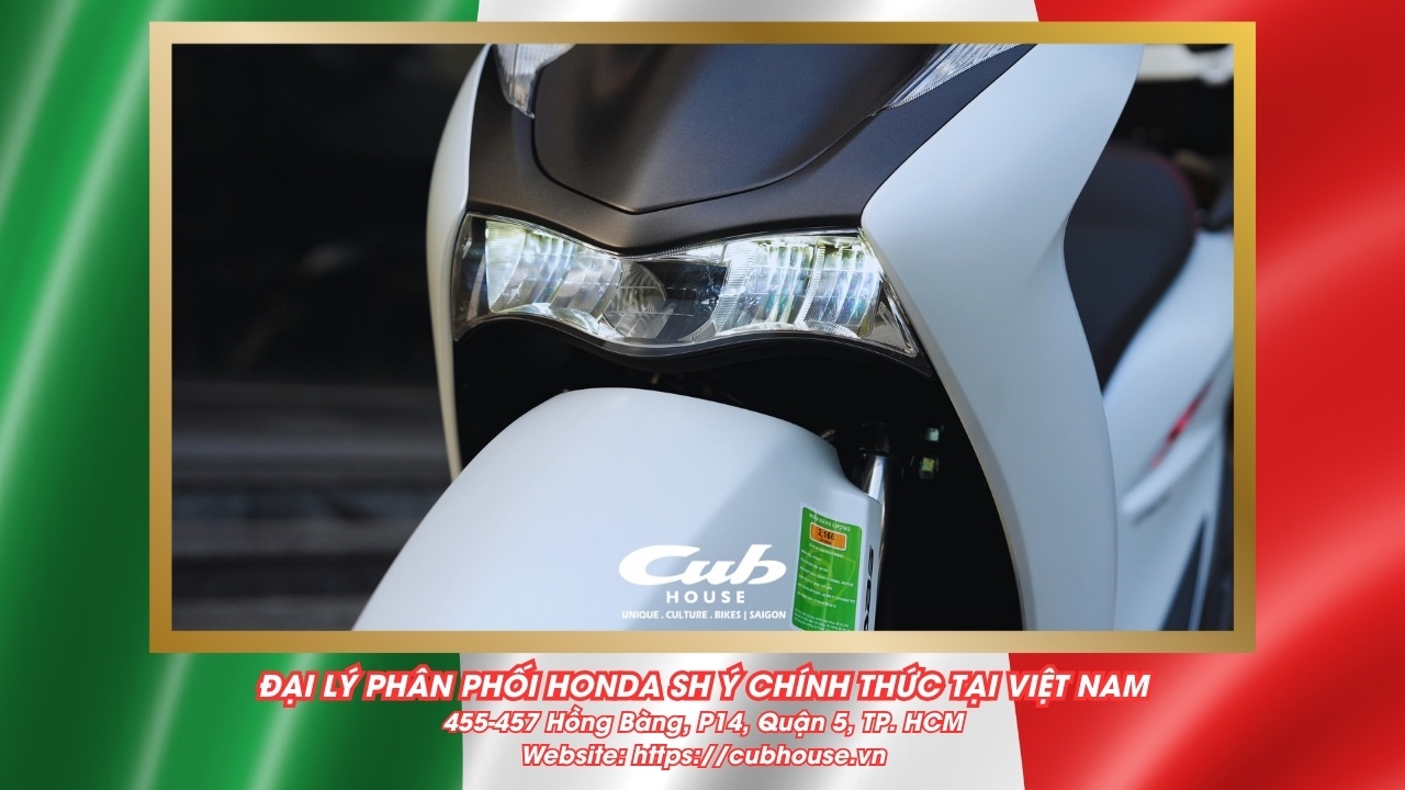 Chi tiết Honda SH Ý 150i Sport chính hãng màu trắng mới về đến Việt Nam