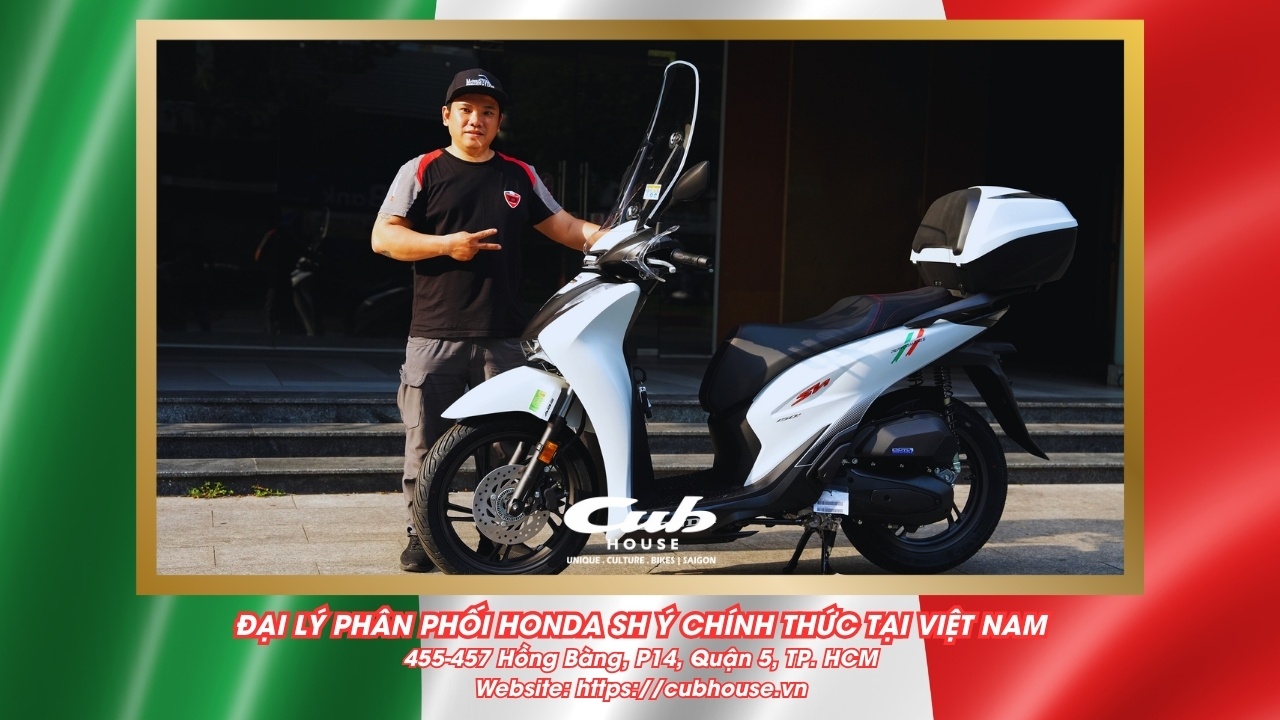 Chi tiết Honda SH Ý 150i Sport chính hãng màu trắng mới về đến Việt Nam