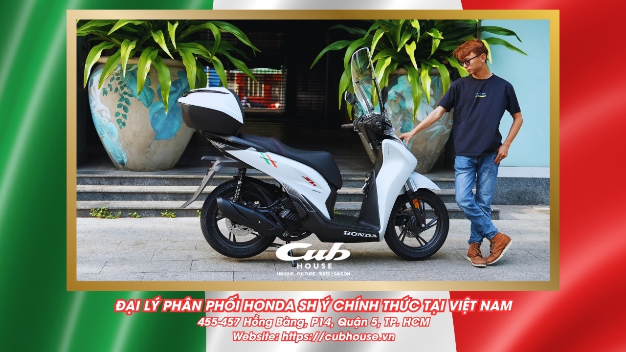 Chi tiết Honda SH Ý 150i Sport chính hãng màu trắng mới về đến Việt Nam