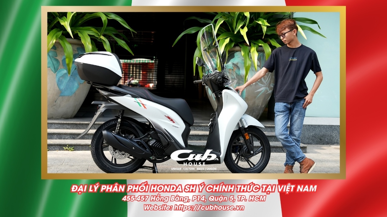Chi tiết Honda SH Ý 150i Sport chính hãng màu trắng mới về đến Việt Nam