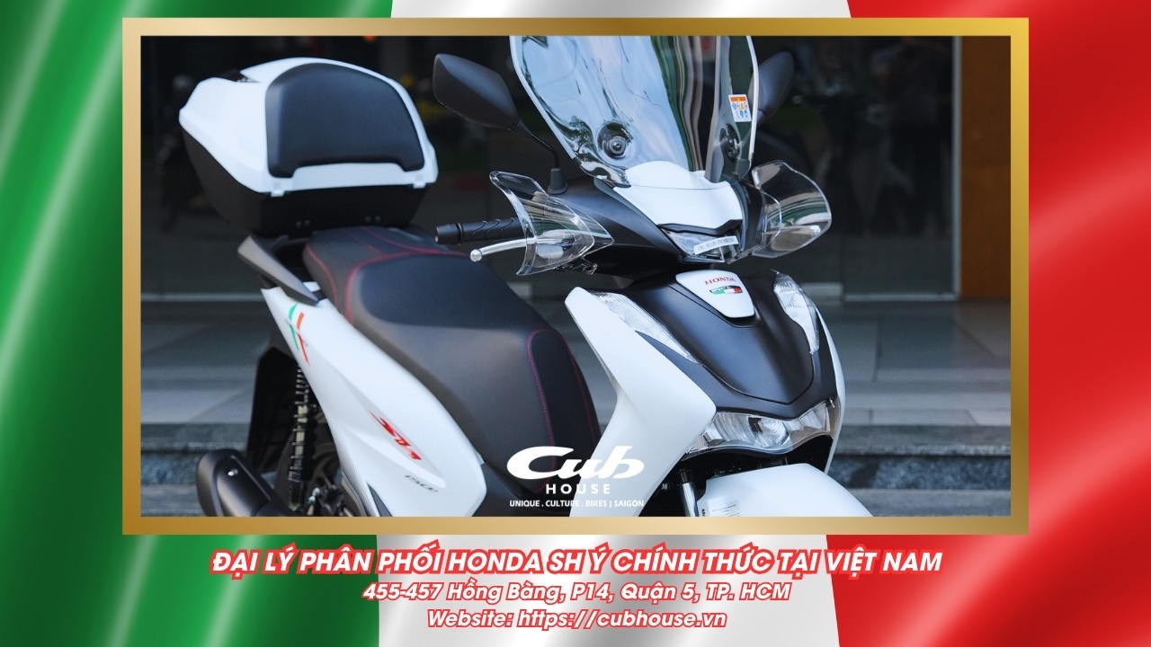 Chi tiết Honda SH Ý 150i Sport chính hãng màu trắng mới về đến Việt Nam