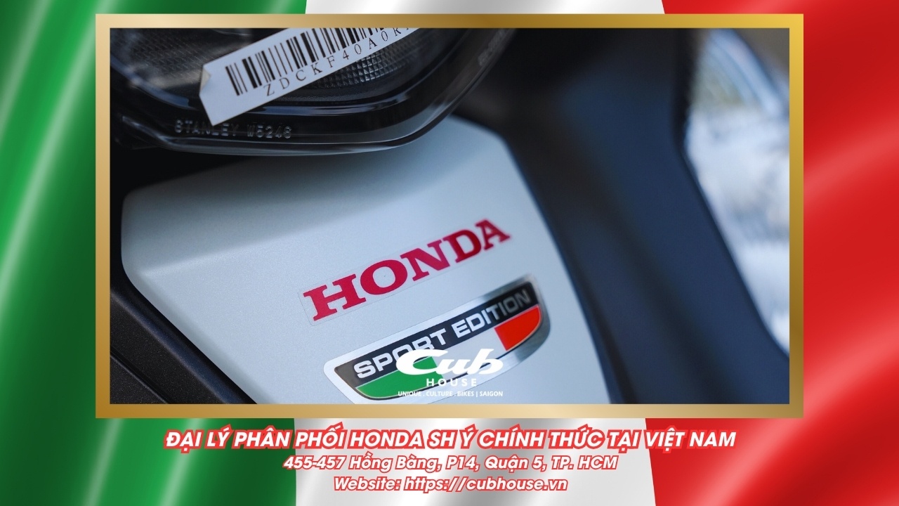 Chi tiết Honda SH Ý 150i Sport chính hãng màu trắng mới về đến Việt Nam