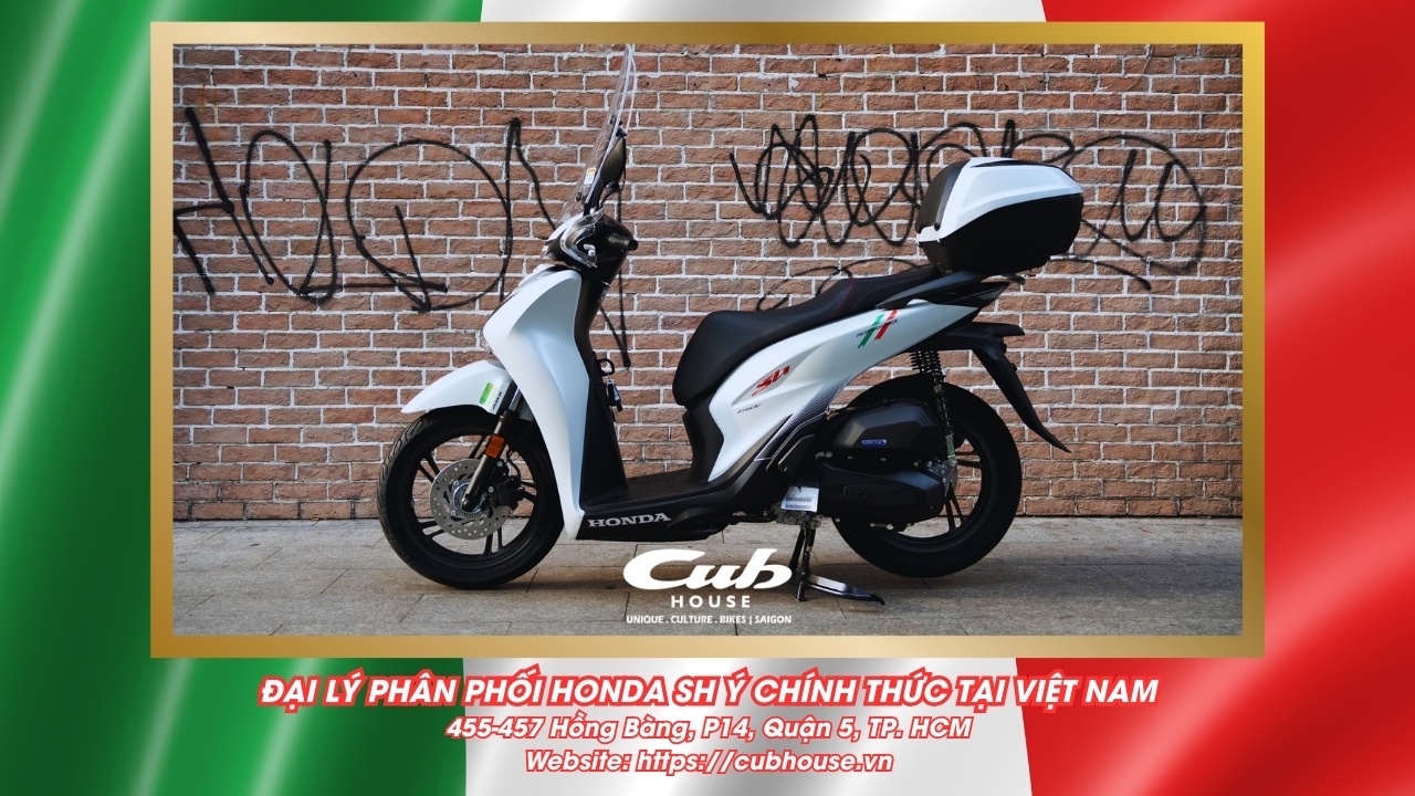 Chi tiết Honda SH Ý 150i Sport chính hãng màu trắng mới về đến Việt Nam