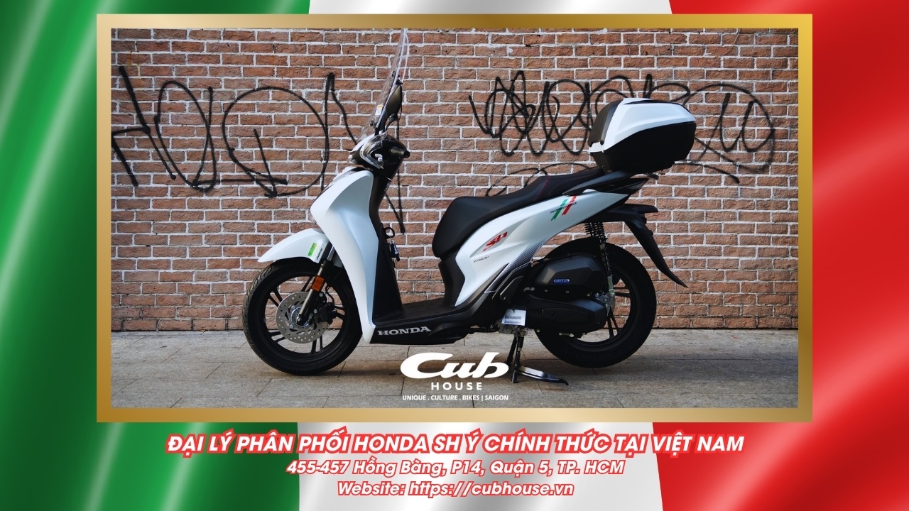 Chi tiết Honda SH Ý 150i Sport chính hãng màu trắng mới về đến Việt Nam