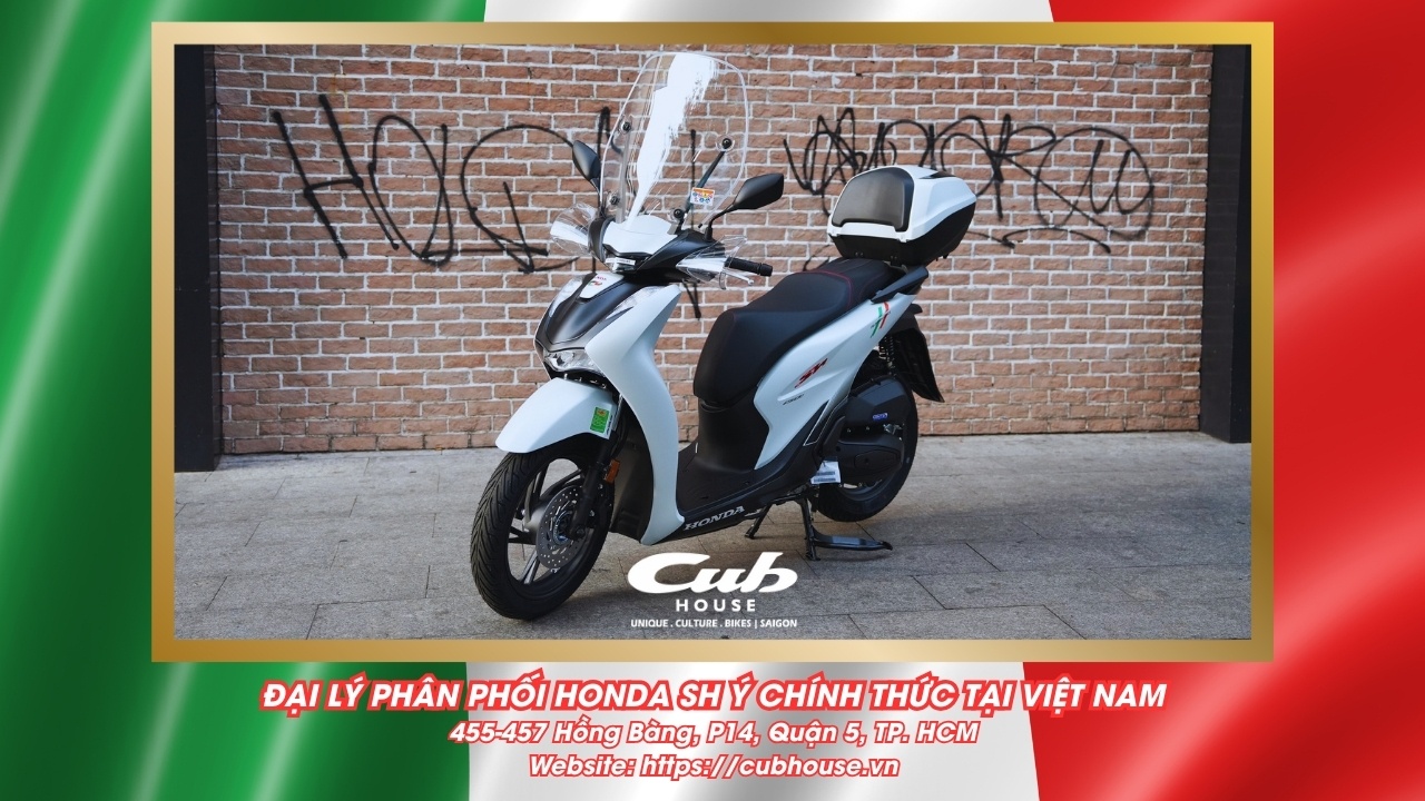 Chi tiết Honda SH Ý 150i Sport chính hãng màu trắng mới về đến Việt Nam
