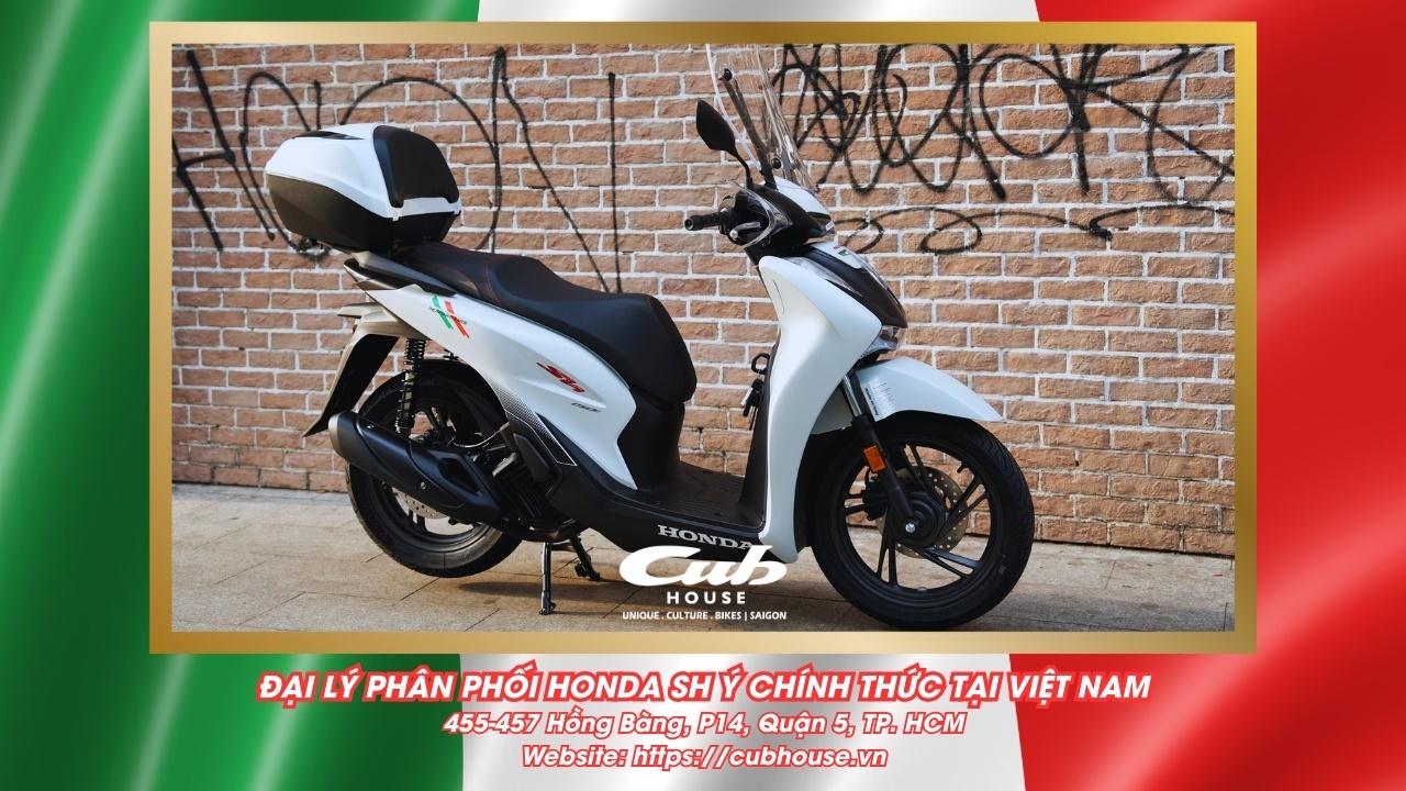 Chi tiết Honda SH Ý 150i Sport chính hãng màu trắng mới về đến Việt Nam