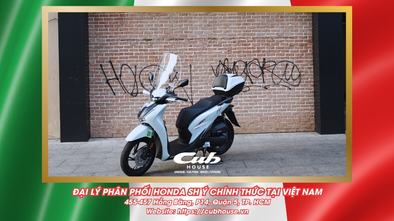 Chi tiết Honda SH Ý 150i Sport chính hãng màu trắng mới về đến Việt Nam