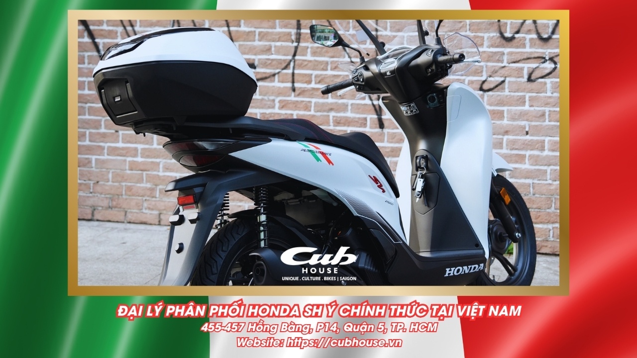 Chi tiết Honda SH Ý 150i Sport chính hãng màu trắng mới về đến Việt Nam