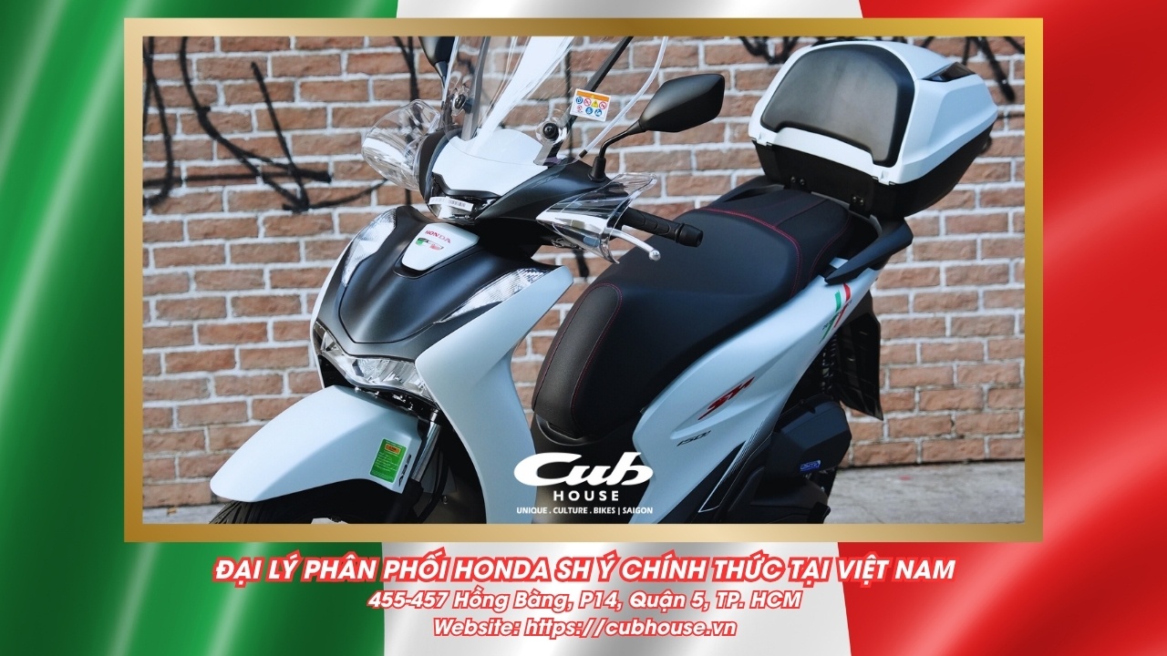 Chi tiết Honda SH Ý 150i Sport chính hãng màu trắng mới về đến Việt Nam