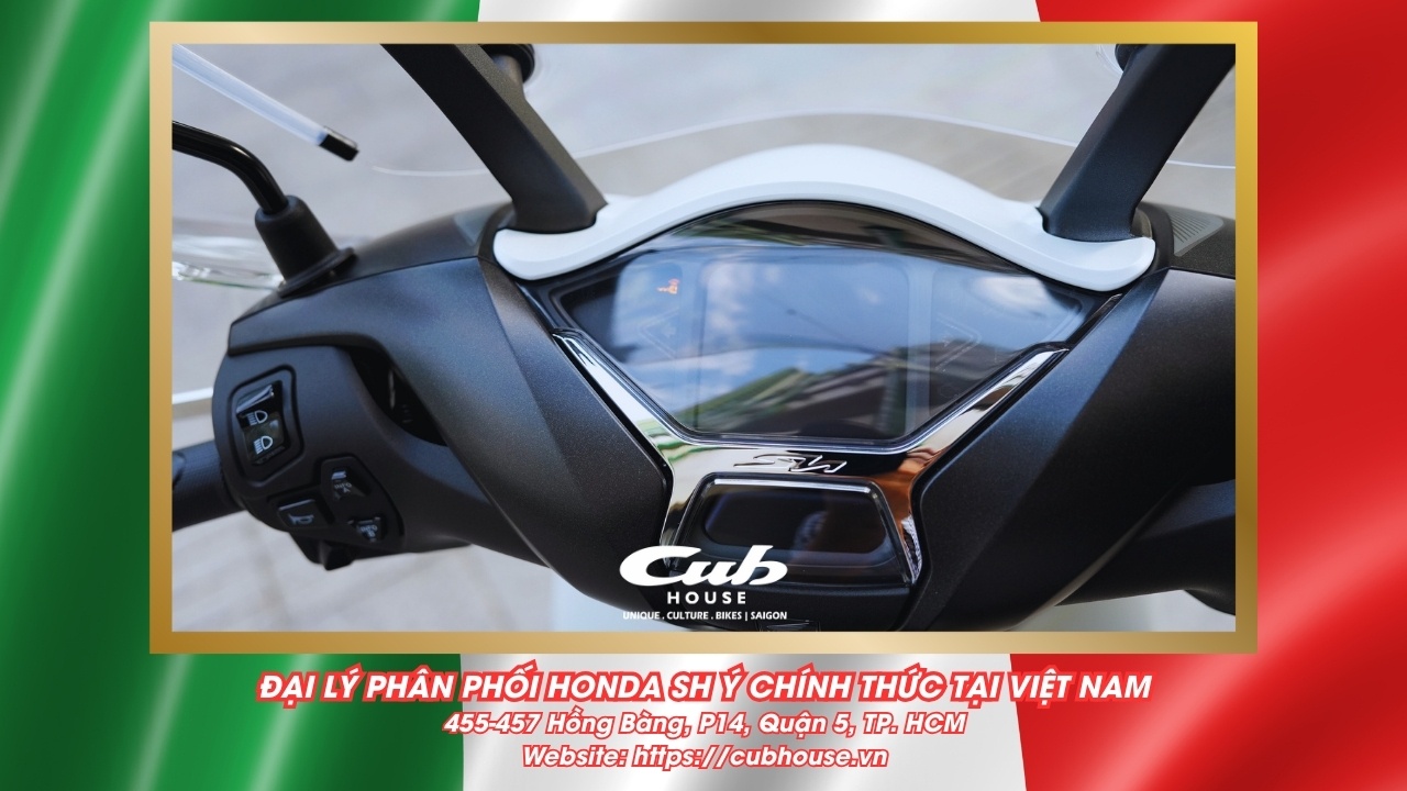 Chi tiết Honda SH Ý 150i Sport chính hãng màu trắng mới về đến Việt Nam