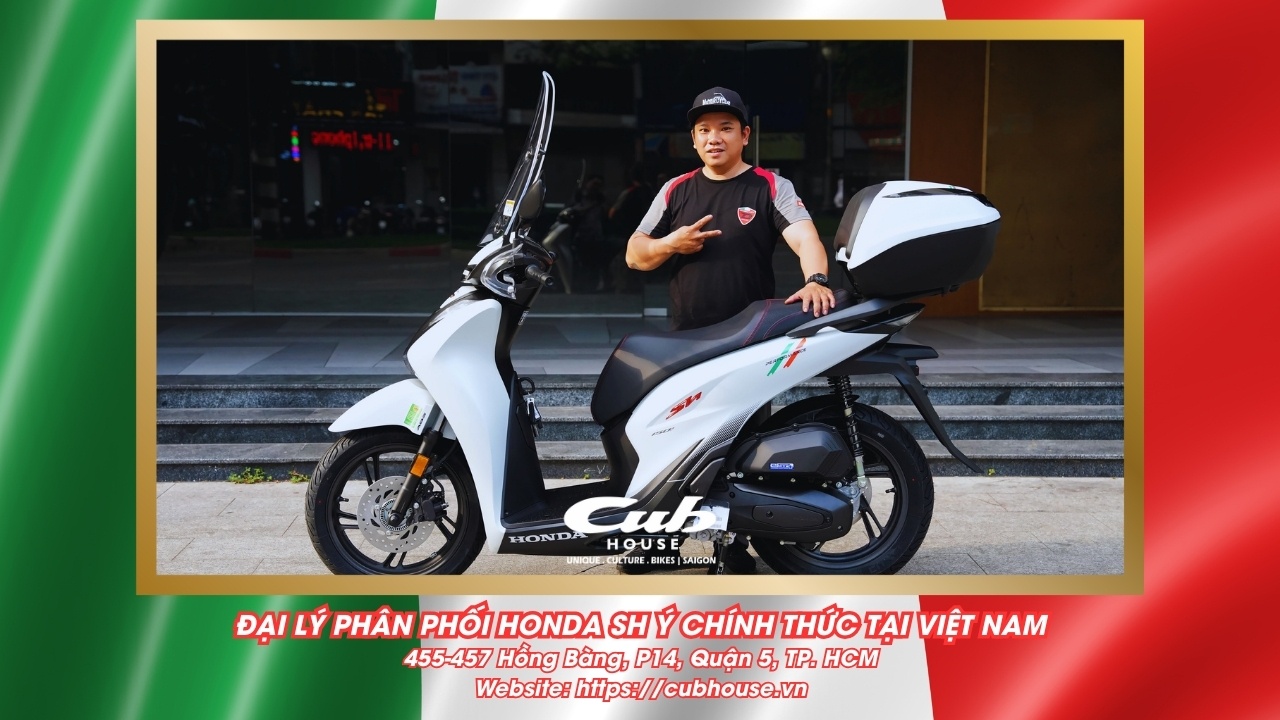 Chi tiết Honda SH Ý 150i Sport chính hãng màu trắng mới về đến Việt Nam