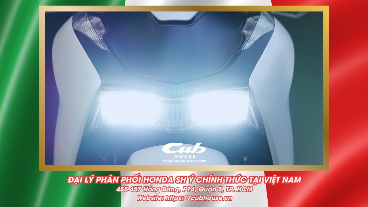 SH Ý về Cub House Sài Gòn - Tặng tiền mặt, thùng hành lý, chắn gió, nón bảo hiểm,... 7 Chi tiết Honda SH Ý 150i Sport chính hãng màu trắng mới về đến Việt Nam