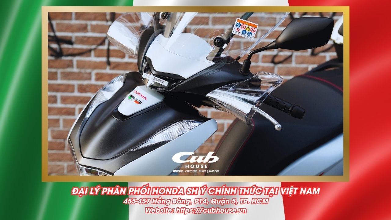 Chi tiết Honda SH Ý 150i Sport chính hãng màu trắng mới về đến Việt Nam