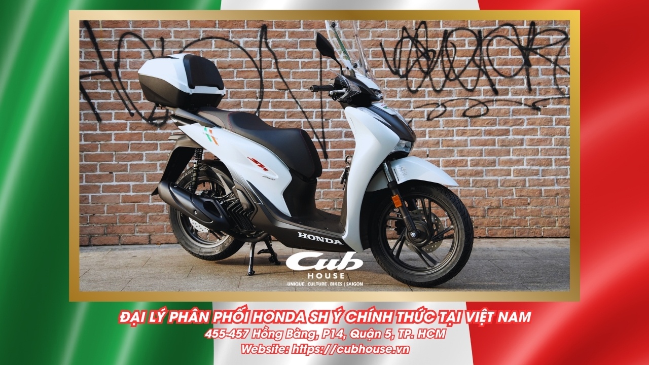 Chi tiết Honda SH Ý 150i Sport chính hãng màu trắng mới về đến Việt Nam