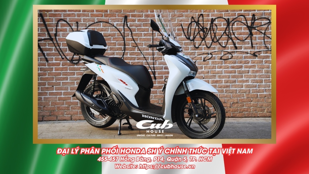Chi tiết Honda SH Ý 150i Sport chính hãng màu trắng mới về đến Việt Nam