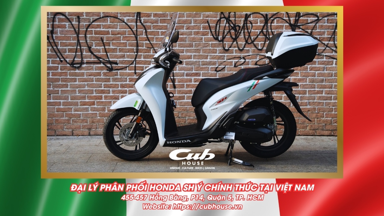 Chi tiết Honda SH Ý 150i Sport chính hãng màu trắng mới về đến Việt Nam