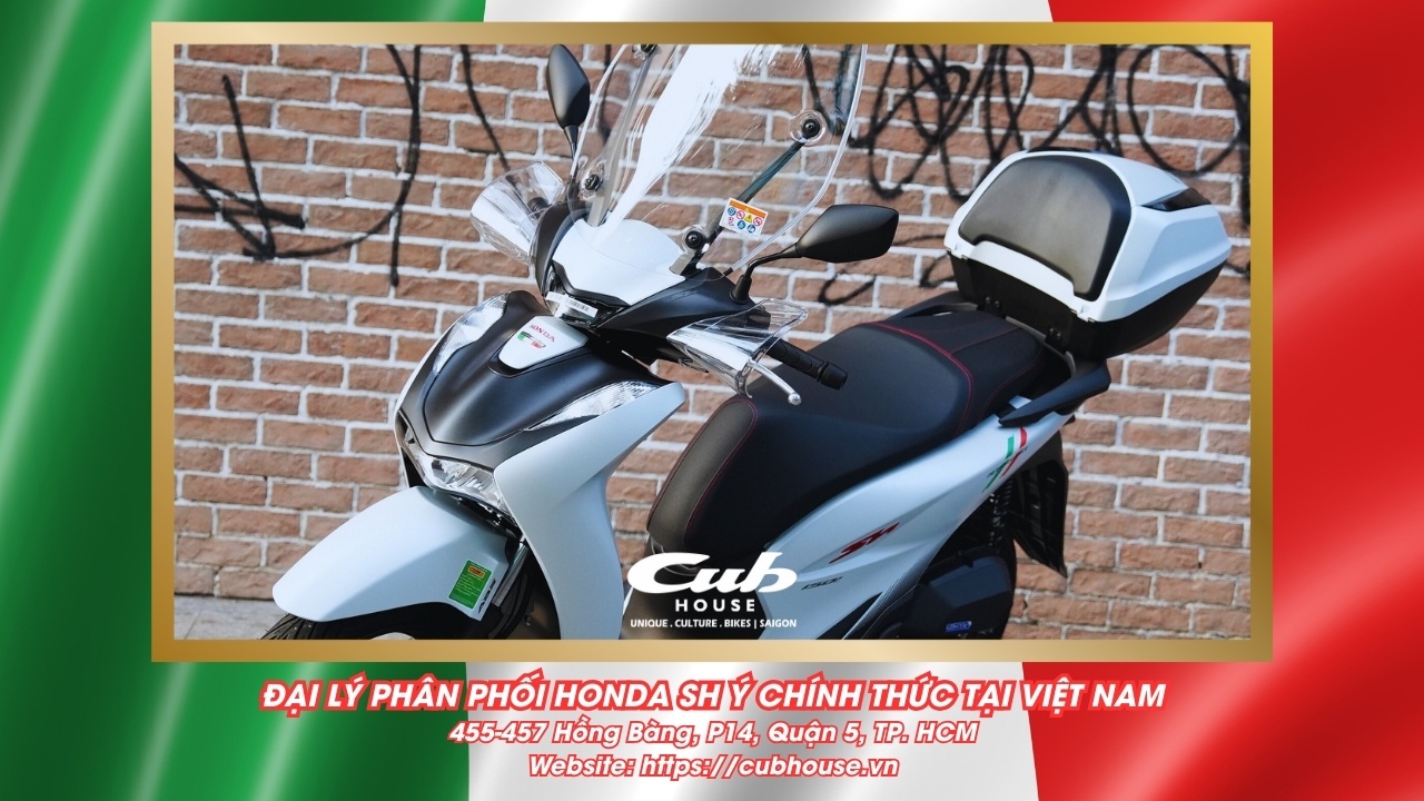 Chi tiết Honda SH Ý 150i Sport chính hãng màu trắng mới về đến Việt Nam