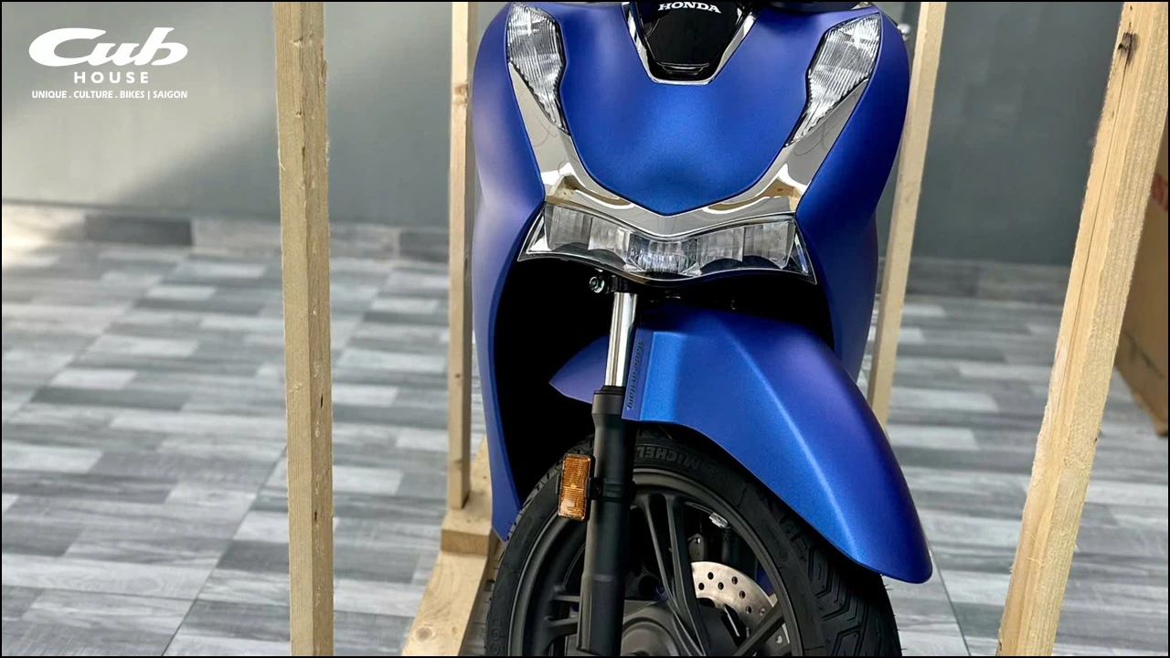 Honda SH Y 150i mau xanh duong nham Matt Pearl Pacific Blue 3