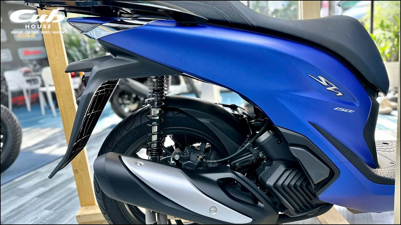 Honda SH Y 150i mau xanh duong nham Matt Pearl Pacific Blue 4