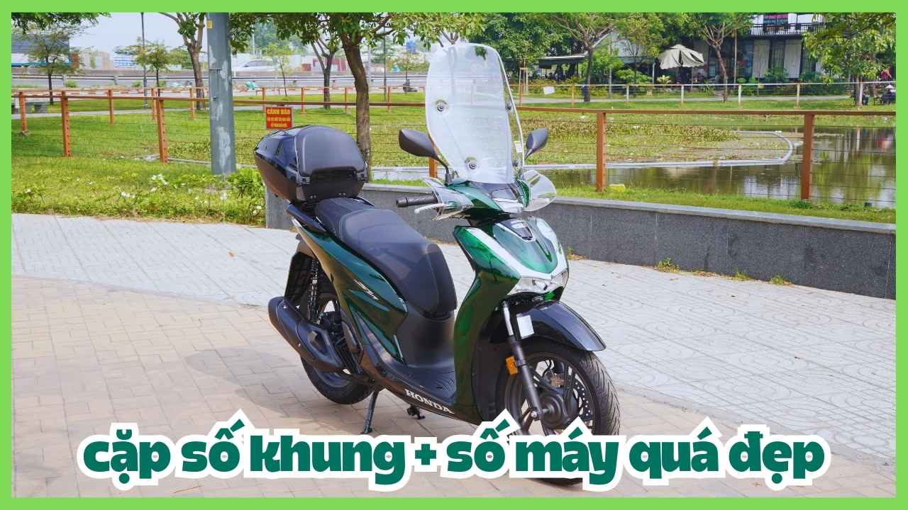 Quá bất ngờ SH Ý Vetro có cặp số khung số máy quá đẹp
