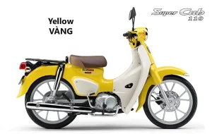 Super Cub 110 nội địa Nhật màu vàng