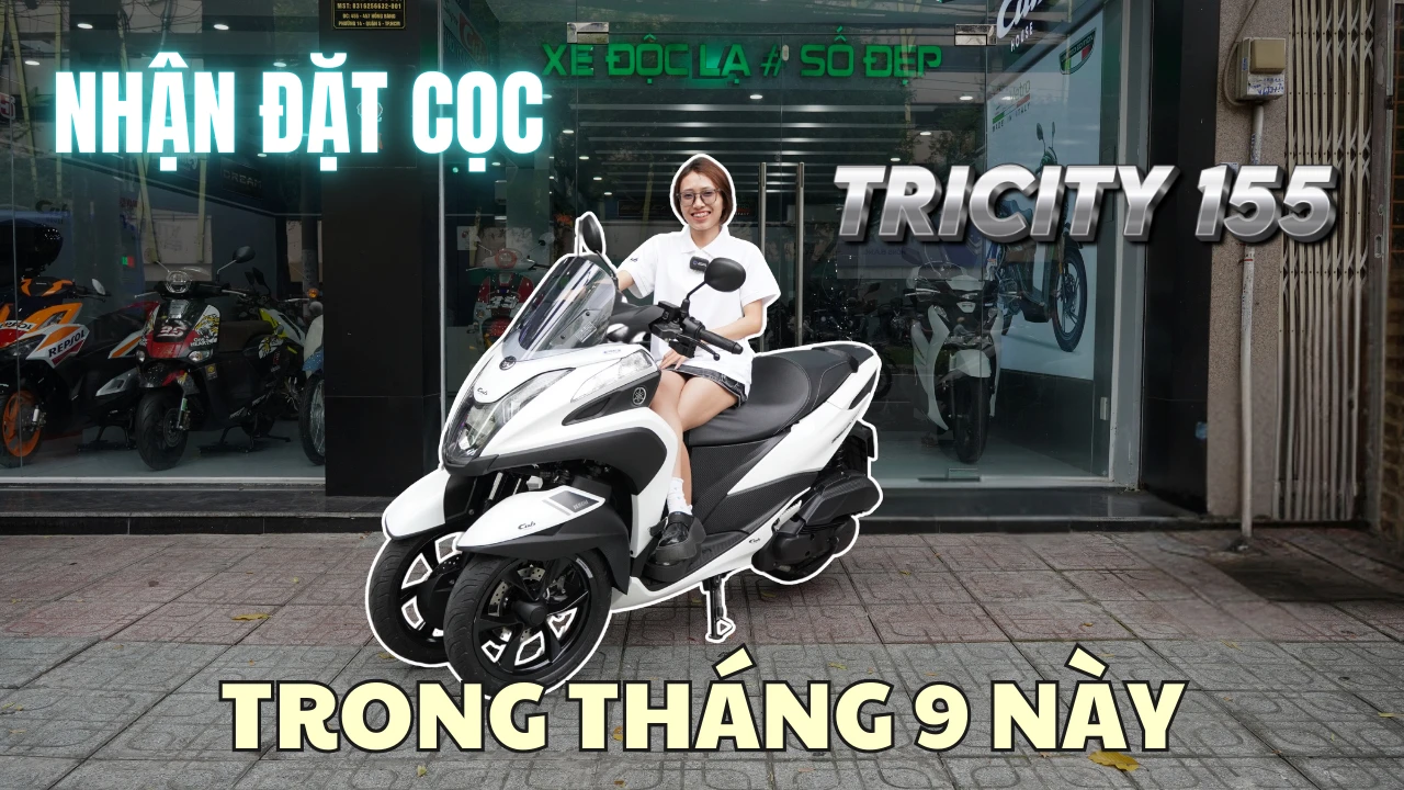 Xe tay ga bánh kép – Yamaha Tricity 155 – độc lạ, an toàn tuyệt đối